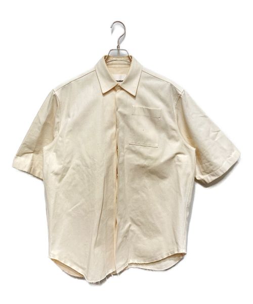 JIL SANDER（ジルサンダー）JIL SANDER (ジルサンダー) ロゴ半袖シャツ アイボリー サイズ:Mの古着・服飾アイテム