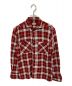 FLAT HEAD（フラット ヘッド）の古着「WIDE SPREAD CHECK NEL SHIRT」｜レッド