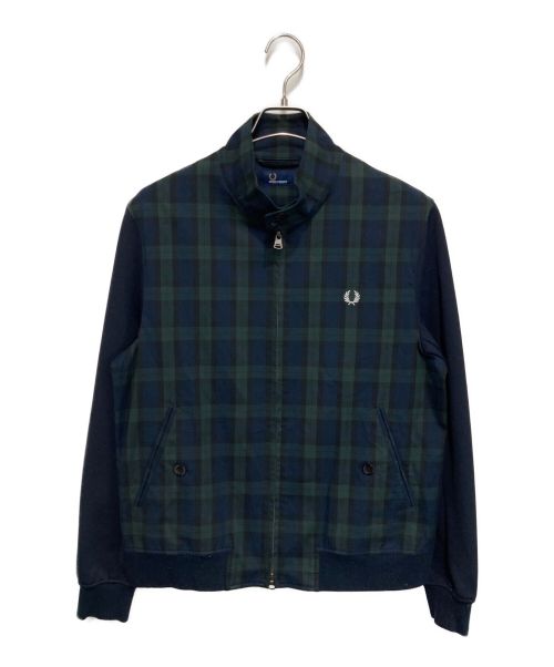 FRED PERRY（フレッドペリー）FRED PERRY (フレッドペリー) スイングトップ ネイビー×グリーン サイズ:Mの古着・服飾アイテム