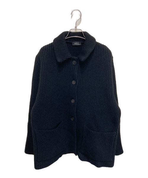 A.P.C.（アーペーセー）A.P.C. (アー・ペー・セー) ニットジャケット ブラック サイズ:FREEの古着・服飾アイテム