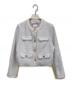 HER LIP TOハーリップトゥ）の古着「Silky White Tweed Jacket」｜アイボリー