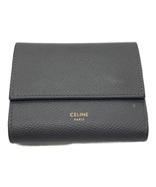 CELINE（セリーヌ）CELINE (セリーヌ) スモール トリフォールドウォレット グレーの古着・服飾アイテム