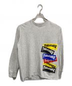 SUPREME×THRASHERシュプリーム×スラッシャー）の古着「MULTI LOGO L/S TEE」｜グレー