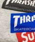 中古・古着 SUPREME (シュプリーム) THRASHER (スラッシャー) MULTI LOGO L/S TEE グレー サイズ:M：5000円