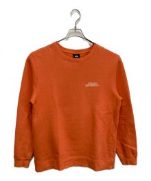 stussy（ステューシー）の古着「ロゴ刺繍スウェット」｜オレンジ