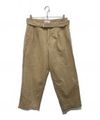 Graphpaperグラフペーパー）の古着「Military cloth belted pants」｜ベージュ