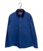 SUPREMEシュプリーム）の古着「SCRIPT CANVAS SNAP SHIRT」｜ネイビー