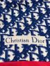 中古・古着 Christian Dior (クリスチャン ディオール) トロッター柄スカーフ ネイビー×レッド サイズ:なし：8000円