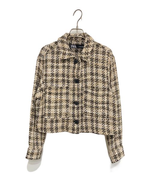 ZARA（ザラ）ZARA (ザラ) PATCH POCKET TEXTURED OVERSHIRT ベージュ サイズ:Ｍの古着・服飾アイテム