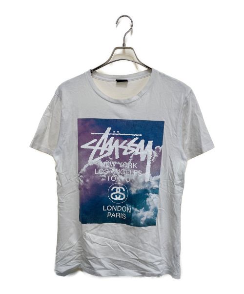 stussy（ステューシー）stussy (ステューシー) プリントカットソー ホワイト サイズ:Sの古着・服飾アイテム