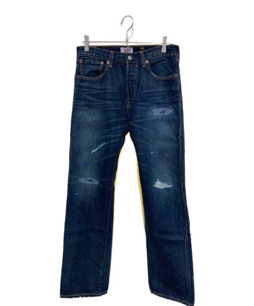 LEVI'S（リーバイス）LEVI'S (リーバイス) stussy (ステューシー) リペア加工デニムパンツ インディゴ サイズ:81cm (W32)の古着・服飾アイテム