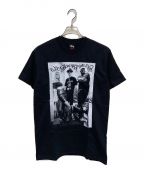 stussy×adidasステューシー×アディダス）の古着「コラボフォトTシャツ」｜ブラック