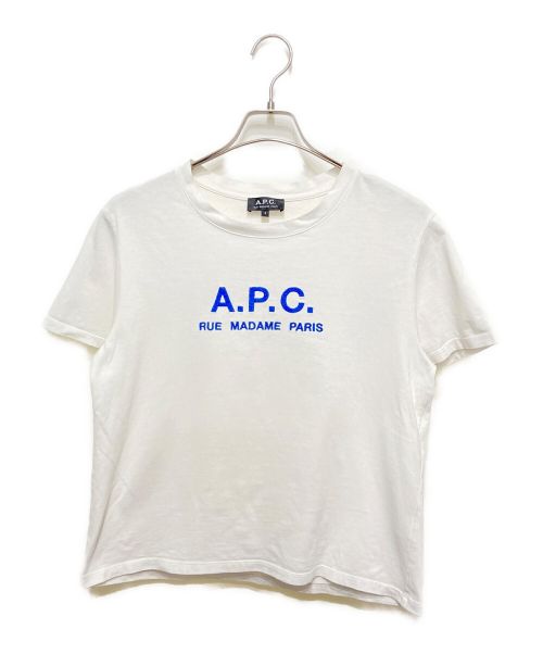 A.P.C.（アーペーセー）A.P.C. (アーペーセー) 刺繍ロゴTシャツ ホワイト サイズ:Sの古着・服飾アイテム