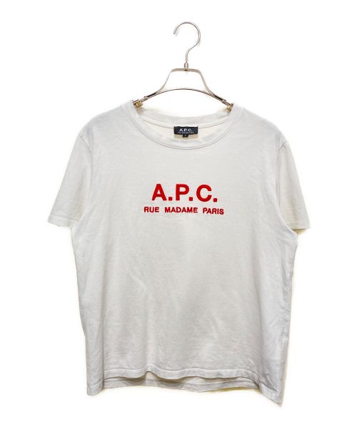 A.P.C.（アーペーセー）A.P.C. (アーペーセー) 刺繍ロゴTシャツ ホワイト サイズ:Sの古着・服飾アイテム