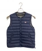 DANTONダントン）の古着「NYLON TAFFETA INNER DOWN CREWNECK VEST」｜ネイビー