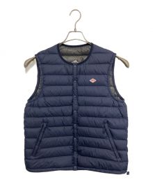 DANTON（ダントン）の古着「NYLON TAFFETA INNER DOWN CREWNECK VEST」｜ネイビー