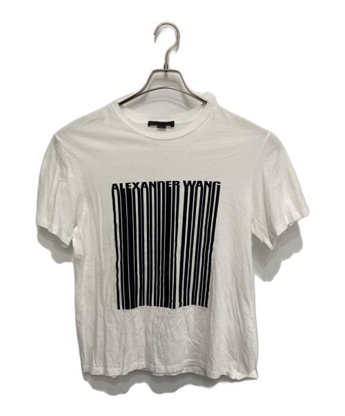 ALEXANDER WANG（アレキサンダーワン）ALEXANDER WANG (アレキサンダーワング) バーコードロゴＴシャツ ホワイト サイズ:Mの古着・服飾アイテム