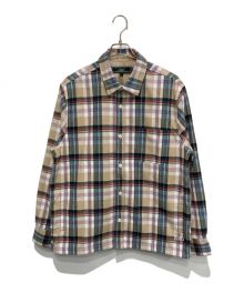 KITH（キス）の古着「Brushed Flannel Ginza Shirt」｜ベージュ×グリーン