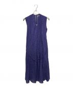 ne quittez pasヌキテパ）の古着「C.VOILE DOT PRINT SLEEVELESS DRESS」｜パープル