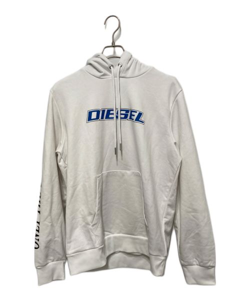 DIESEL（ディーゼル）DIESEL (ディーゼル) S-GIRK-HOOD-K10 ホワイト サイズ:Lの古着・服飾アイテム