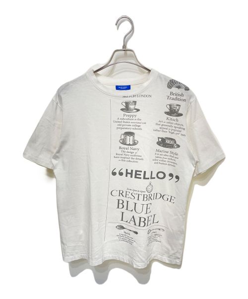 BLUE LABEL CRESTBRIDGE（ブルーレーベルクレストブリッジ）BLUE LABEL CRESTBRIDGE (ブルーレーベルクレストブリッジ) Tシャツ ホワイト サイズ:Mの古着・服飾アイテム