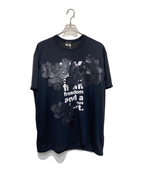 COMME des GARCONS HOMME PLUS（コムデギャルソンオムプリュス）COMME des GARCONS HOMME PLUS (コムデギャルソンオムプリュス) LEAF TEE SHIRT BLACK ブラック サイズ:M 未使用品の古着・服飾アイテム