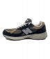 NEW BALANCE (ニューバランス) ローカットスニーカー ブラック×ブラウン サイズ:28cm：20000円