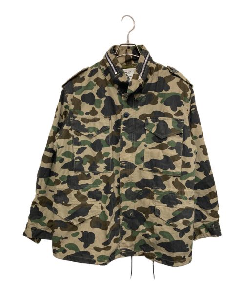 BAPE BY A BATHING APE（ベイプバイアベイシングエイプ）BAPE BY A BATHING APE (ベイプバイアベイシングエイプ) サルカモミリタリージャケット カーキ サイズ:Lの古着・服飾アイテム