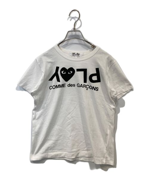 PLAY COMME des GARCONS（プレイ コムデギャルソン）PLAY COMME des GARCONS (プレイ コムデギャルソン) 反転ロゴハート / Tシャツ ホワイト サイズ:Lの古着・服飾アイテム