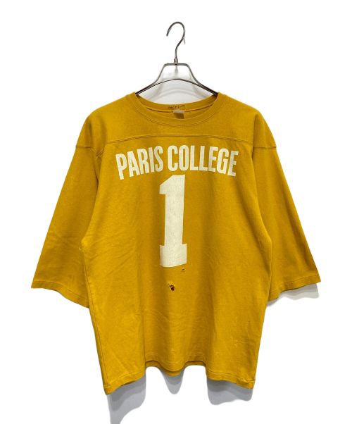 JACKSON MATISSE（ジャクソンマティス）JACKSON MATISSE (ジャクソンマティス) NOMURA YUICHI　 (ノムラユウイチ) COLLEGE Football Tee イエロー サイズ:Ｍの古着・服飾アイテム