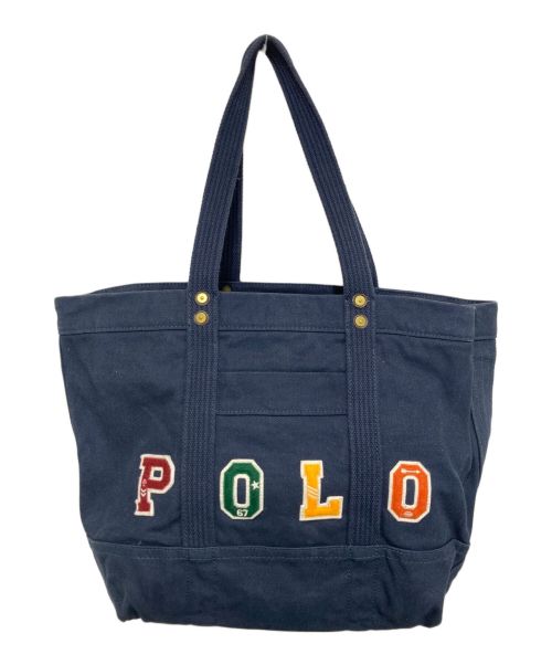 POLO RALPH LAUREN（ポロ・ラルフローレン）POLO RALPH LAUREN (ポロ・ラルフローレン) トートバッグ ネイビーの古着・服飾アイテム