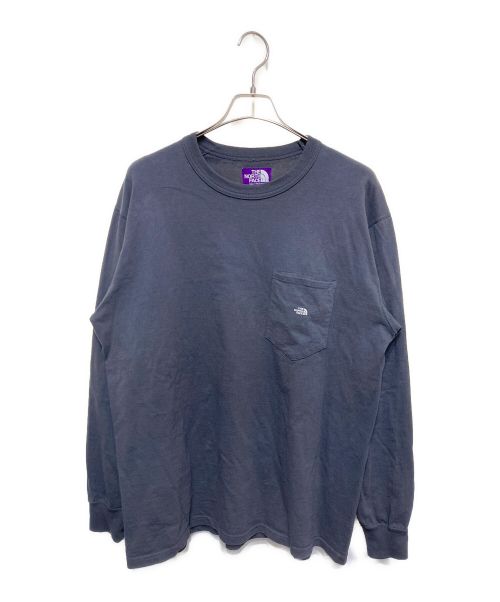 THE NORTHFACE PURPLELABEL（ザ・ノースフェイス パープルレーベル）THE NORTHFACE PURPLELABEL (ザ・ノースフェイス パープルレーベル) 7oz Long Sleeve Pocket Tee グレー サイズ:Lの古着・服飾アイテム