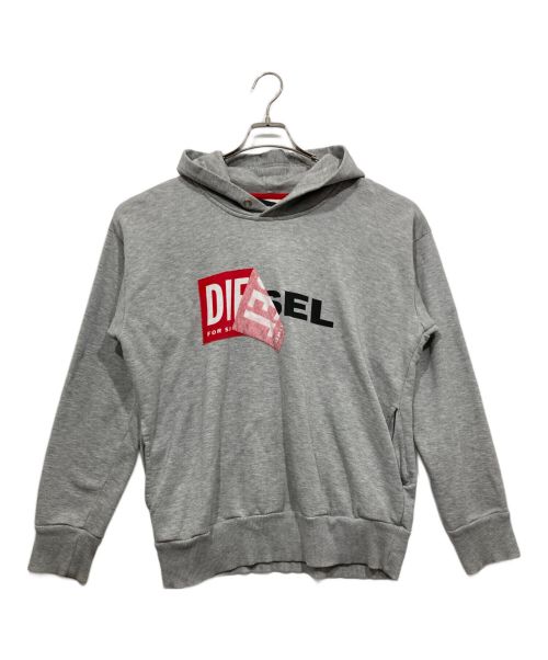 DIESEL（ディーゼル）DIESEL (ディーゼル) ロゴパーカー グレー サイズ:XSの古着・服飾アイテム