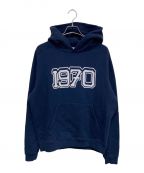 KENZOケンゾー）の古着「SEASONAL GRAPHIC HOODIE」｜ネイビー