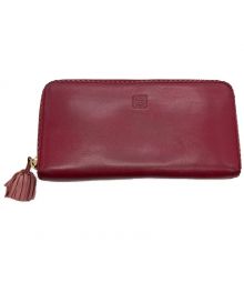 LOEWE（ロエベ）の古着「ラウンドファスナー長財布」｜レッド