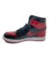 NIKE (ナイキ) AIR JORDAN 1 RETRO HIGH OG ブラック×レッド サイズ:27.5：12000円