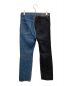 JOHN LAWRENCE SULLIVAN (ジョンローレンスサリバン) DENIM COMBINATION PANTS インディゴ×ブラック サイズ:44：8000円