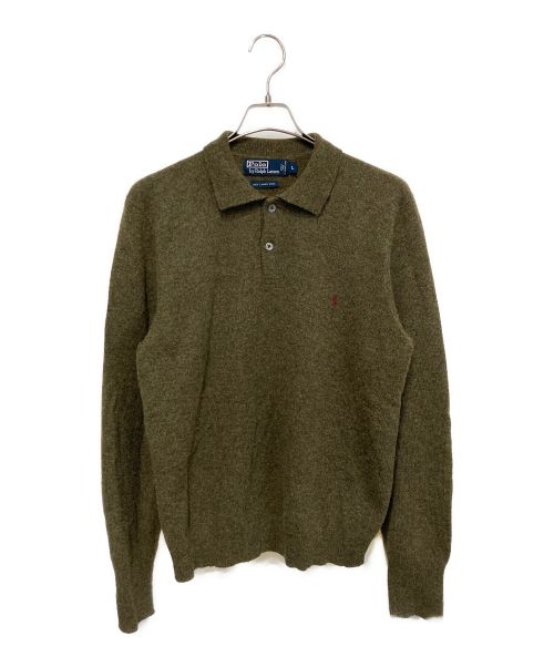 POLO RALPH LAUREN（ポロ・ラルフローレン）POLO RALPH LAUREN (ポロ・ラルフローレン) LAMBS WOOL カーキ サイズ:Lの古着・服飾アイテム