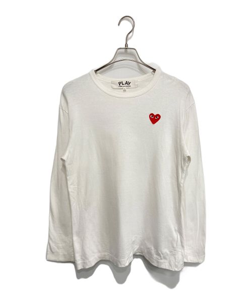 PLAY COMME des GARCONS（プレイ コムデギャルソン）PLAY COMME des GARCONS (プレイ コムデギャルソン) ロングスリーブTシャツ ホワイト サイズ:Lの古着・服飾アイテム