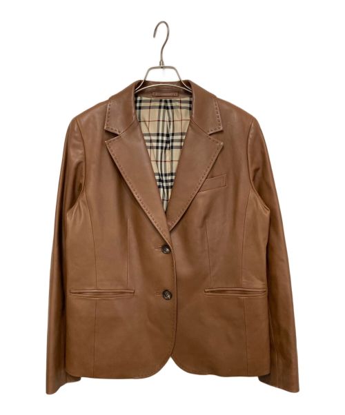 BURBERRY LONDON（バーバリーロンドン）BURBERRY LONDON (バーバリーロンドン) ラムレザーテーラードジャケット ブラウン サイズ:44の古着・服飾アイテム