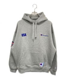 Champion（チャンピオン）の古着「HOODED SWEATSHIRT / プルオーバーパーカー」｜グレー