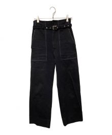 beautiful people（ビューティフルピープル）の古着「selvedge logo chino highwaist wide」｜ブラック