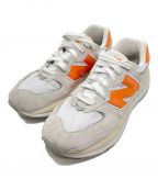 NEW BALANCEニューバランス）の古着「ローカットスニーカー」｜アイボリー×オレンジ