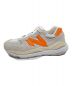 NEW BALANCE (ニューバランス) ローカットスニーカー アイボリー×オレンジ サイズ:26cm：3980円