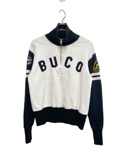 Buco（ブコ）Buco (ブコ) スウェット ホワイト×ブラック サイズ:Lの古着・服飾アイテム