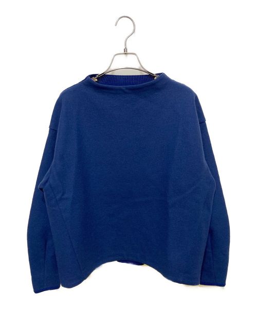 BALLSEY（ボールジィ）BALLSEY (ボールジィ) ウールミルドコンビモックネックプルオーバー ブルー サイズ:Sの古着・服飾アイテム