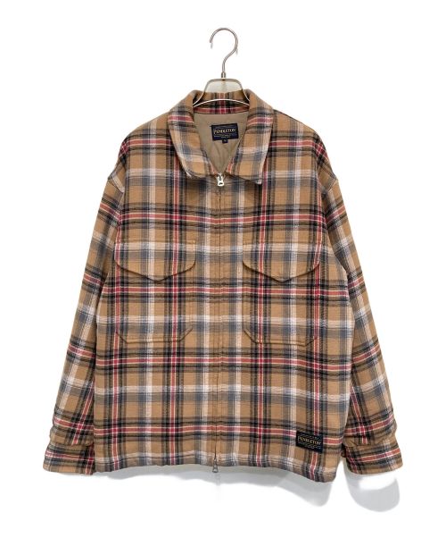 PENDLETON（ペンドルトン）PENDLETON (ペンドルトン) niko and (ニコアンド) 別注ZIP CPOジャケット ブラウン サイズ:Mの古着・服飾アイテム