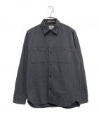 HOUSTONヒューストン）の古着「HERRINGBONE VIYELLA SHIRT」｜グレー