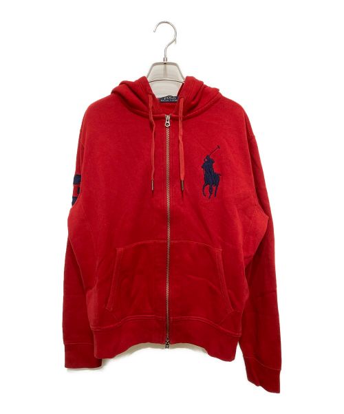 POLO RALPH LAUREN（ポロ・ラルフローレン）POLO RALPH LAUREN (ポロ・ラルフローレン) ジップパーカー レッド サイズ:Ｍの古着・服飾アイテム