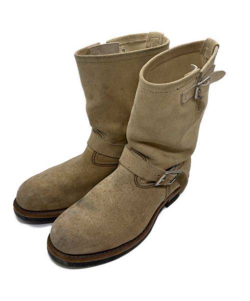 RED WING（レッドウィング）RED WING (レッドウィング) スエードエンジニアブーツ ベージュ サイズ:US 9 1/2 Dの古着・服飾アイテム